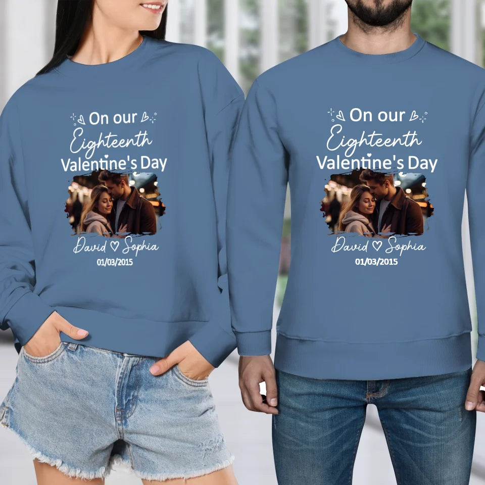 Celebrating Valentine's Day Together: Our Love - Personalized Gifts For Couples - Unisex Sweater