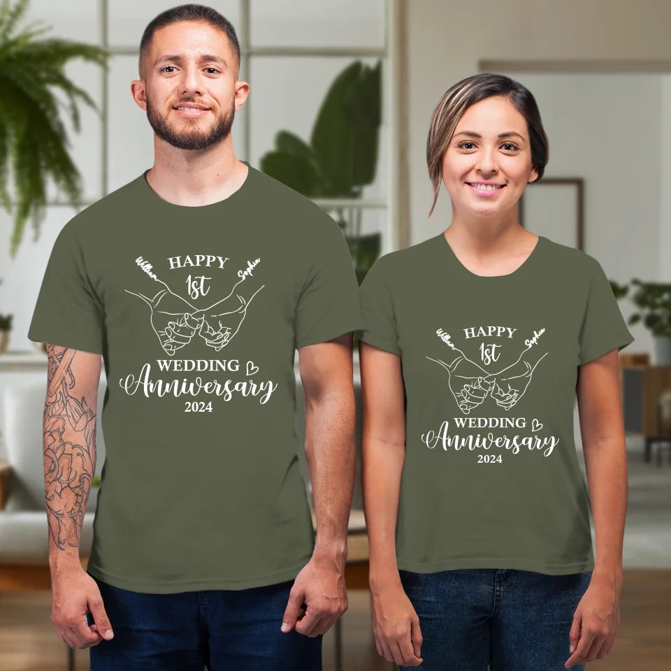 Happy Wedding Anniversary: Celebrating Endless Love - Personalized Gifts For Couples - Unisex T-Shirt