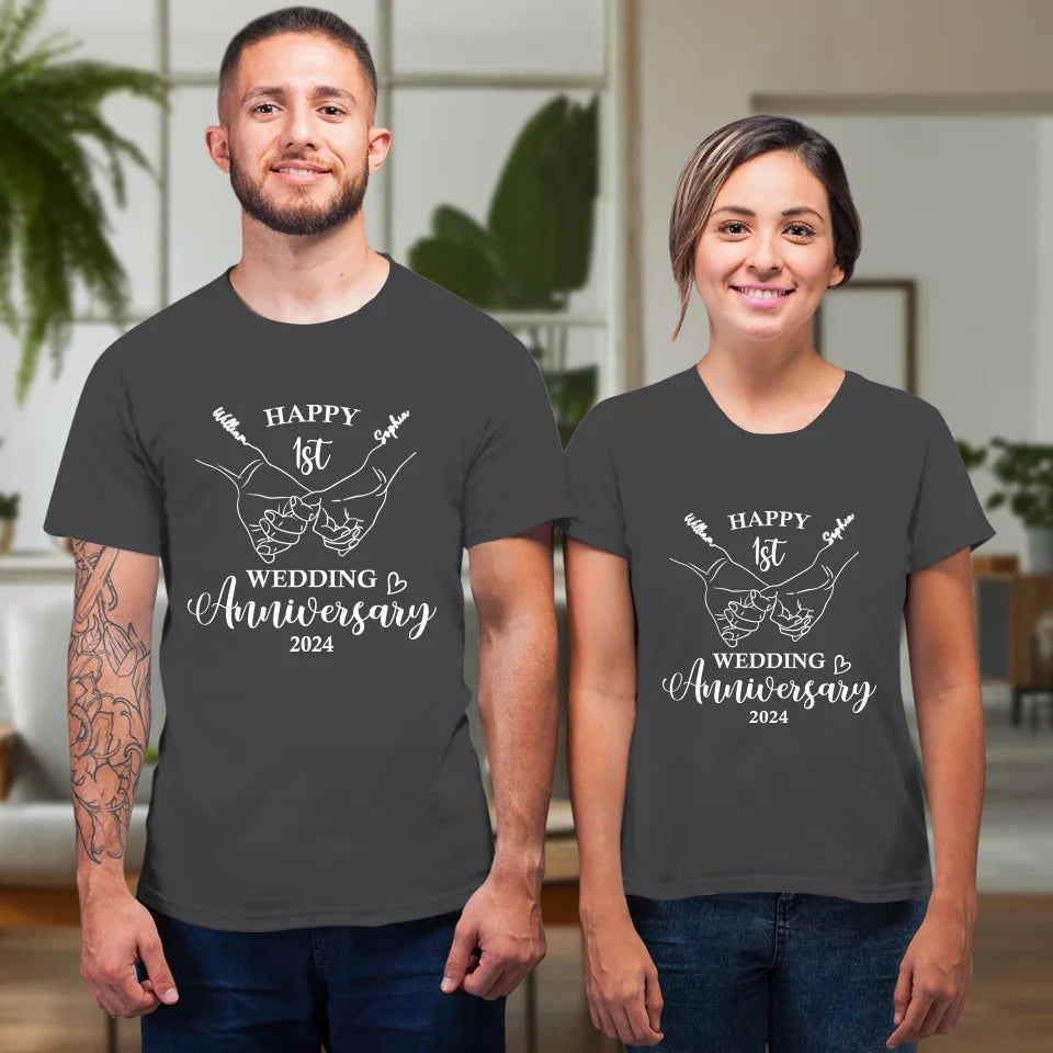 Happy Wedding Anniversary: Celebrating Endless Love - Personalized Gifts For Couples - Unisex T-Shirt