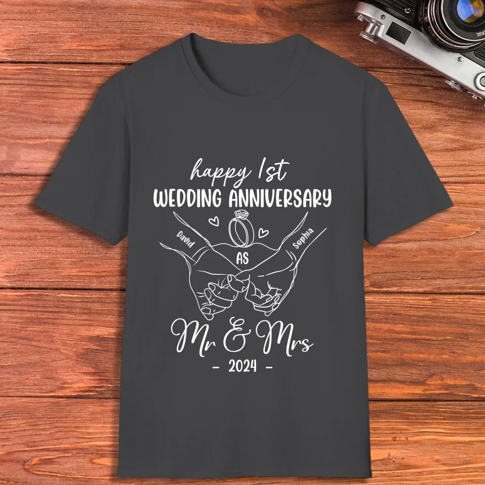 Wishing A Beautiful And Happy Wedding Anniversary - Personalized Gifts For Couples - Unisex T-Shirt