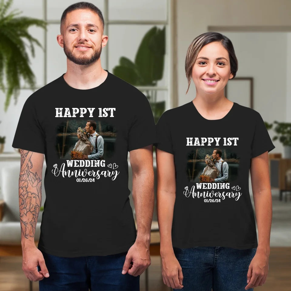 Happy Wedding Anniversary: Love That Grows Stronger - Personalized Gifts For Couples - Unisex T-Shirt