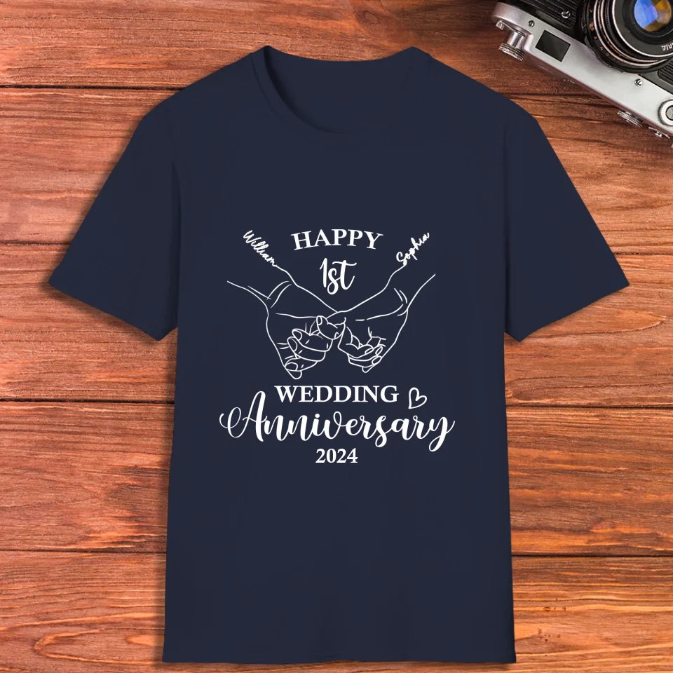 Happy Wedding Anniversary: Celebrating Endless Love - Personalized Gifts For Couples - Unisex T-Shirt