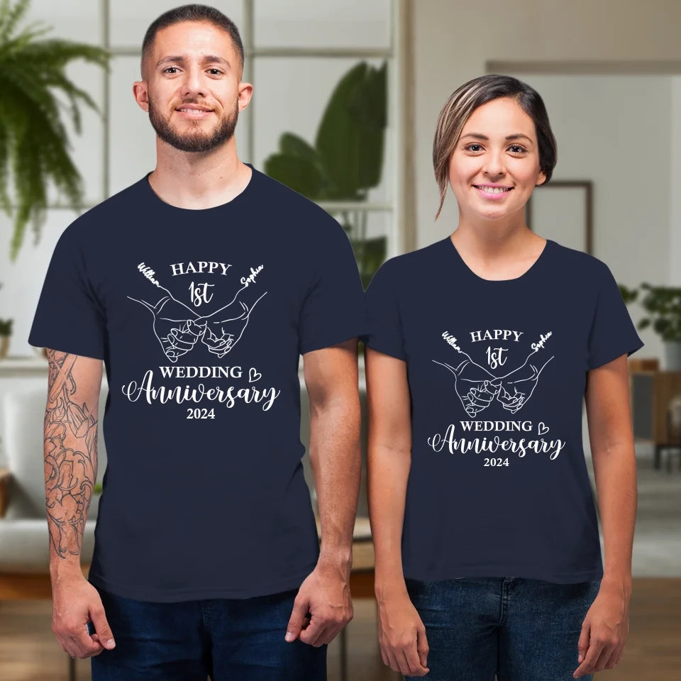 Happy Wedding Anniversary: Celebrating Endless Love - Personalized Gifts For Couples - Unisex T-Shirt