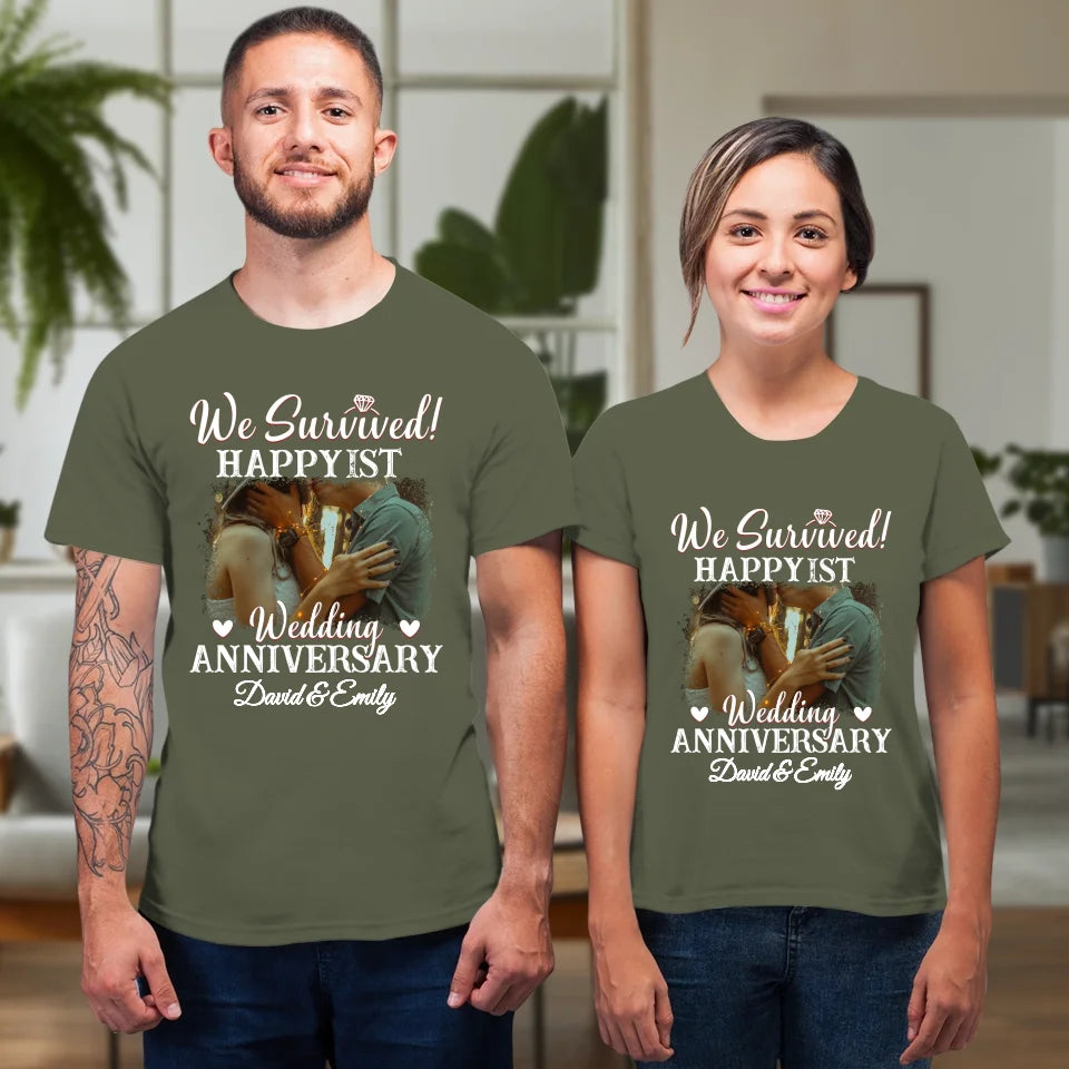 Happy Wedding Anniversary: Forever And Always Yours - Personalized Gifts For Couples - Unisex T-Shirt