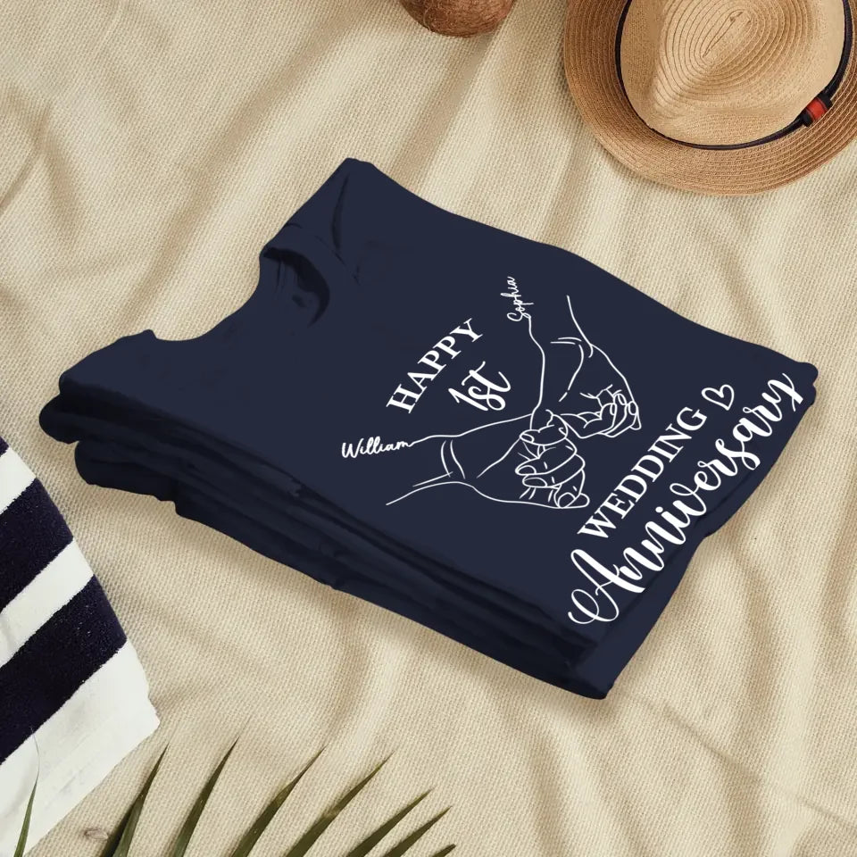 Happy Wedding Anniversary: Celebrating Endless Love - Personalized Gifts For Couples - Unisex T-Shirt