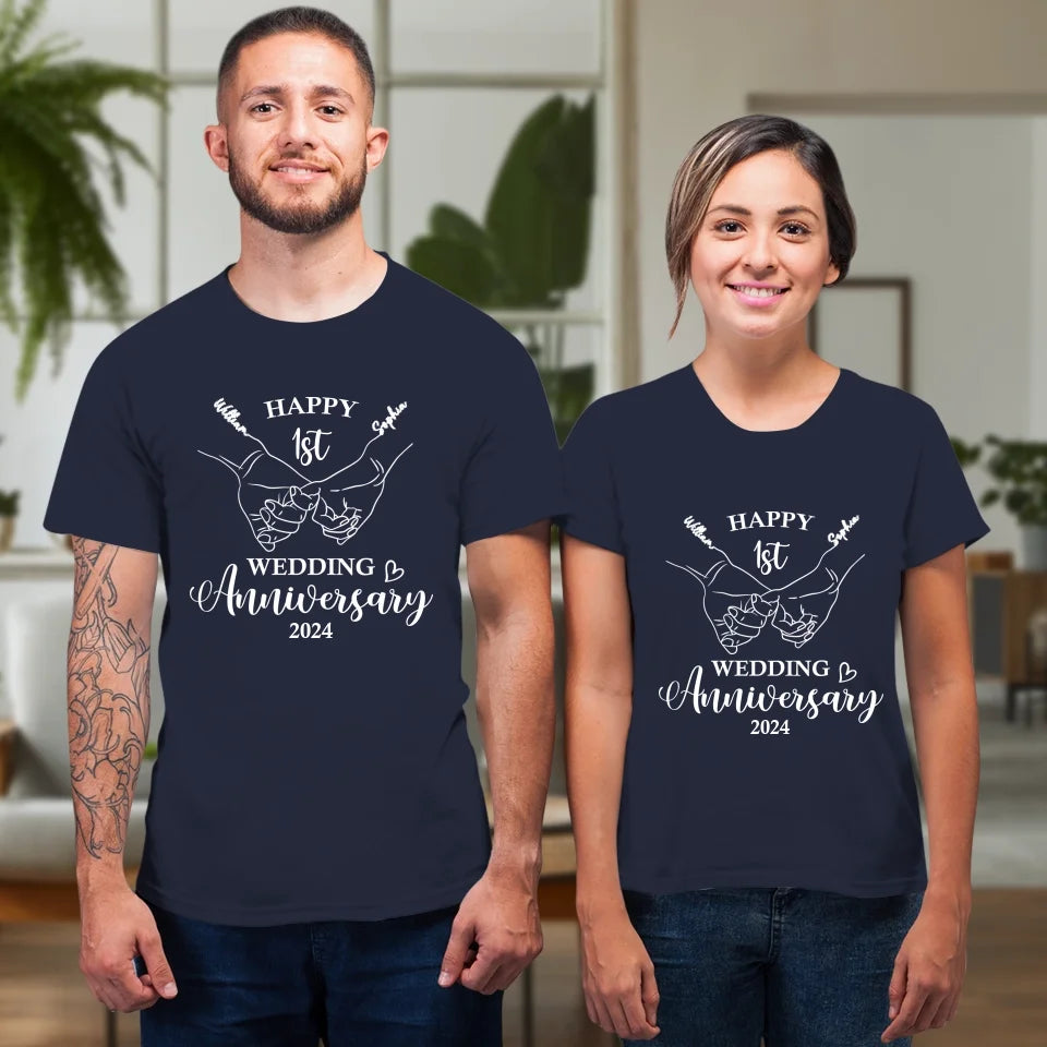 Happy Wedding Anniversary: Celebrating Endless Love - Personalized Gifts For Couples - Unisex T-Shirt