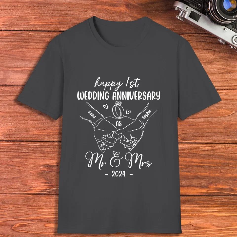 Wishing A Beautiful And Happy Wedding Anniversary - Personalized Gifts For Couples - Unisex T-Shirt