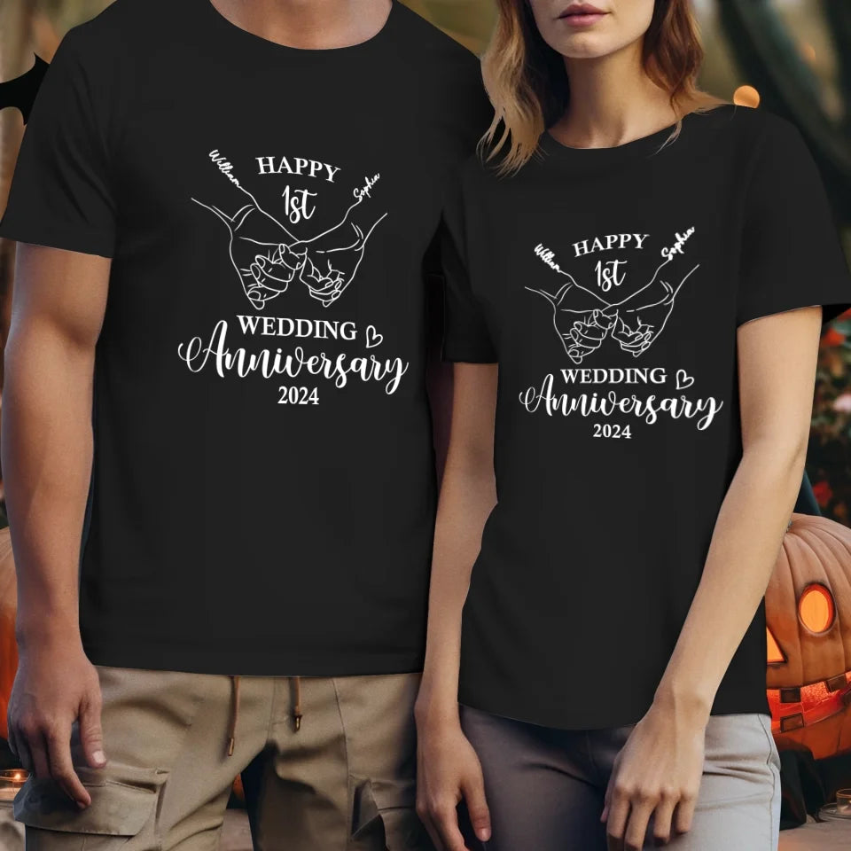 Happy Wedding Anniversary: Celebrating Endless Love - Personalized Gifts For Couples - Unisex T-Shirt