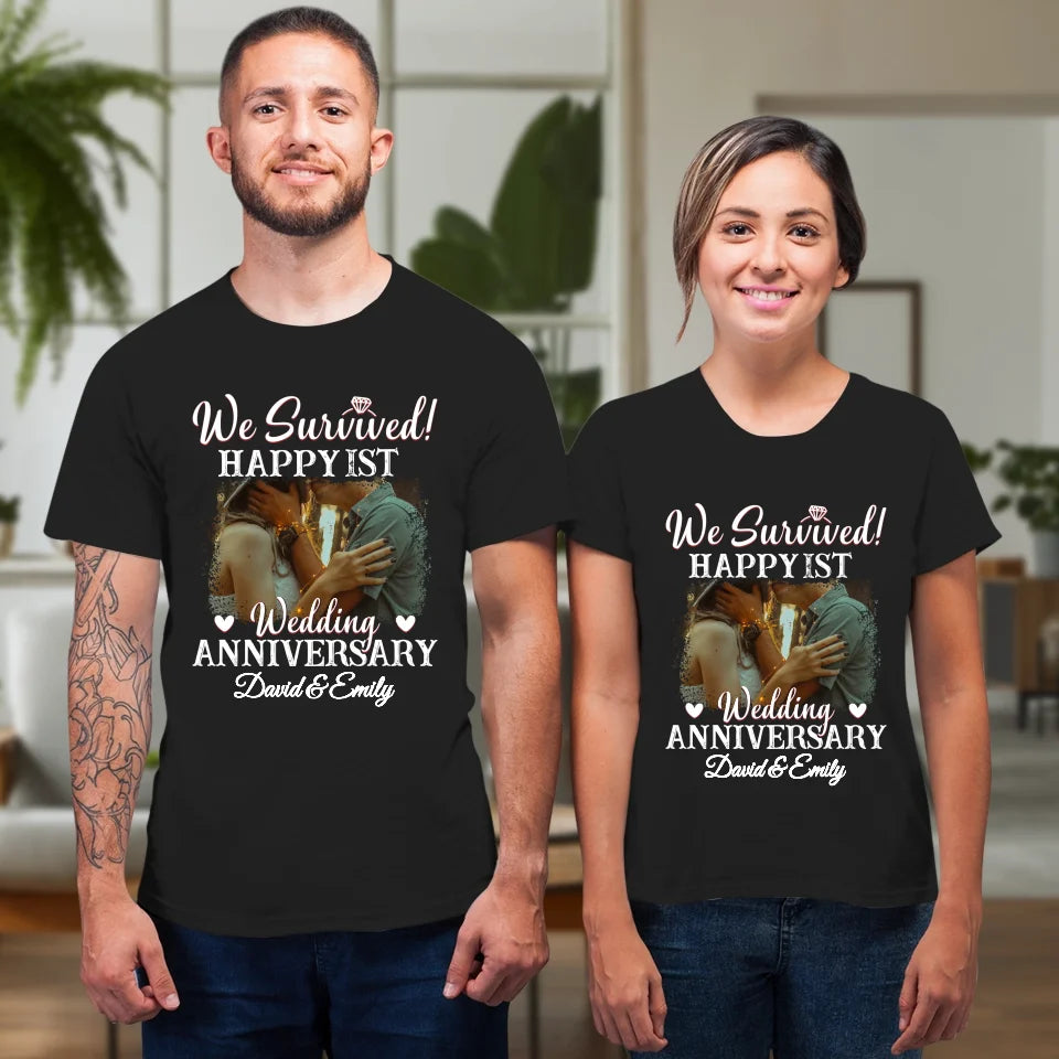 Happy Wedding Anniversary: Forever And Always Yours - Personalized Gifts For Couples - Unisex T-Shirt