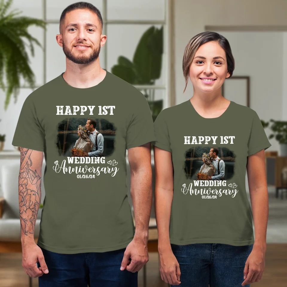 Happy Wedding Anniversary: Love That Grows Stronger - Personalized Gifts For Couples - Unisex T-Shirt