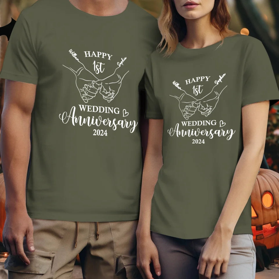 Happy Wedding Anniversary: Celebrating Endless Love - Personalized Gifts For Couples - Unisex T-Shirt