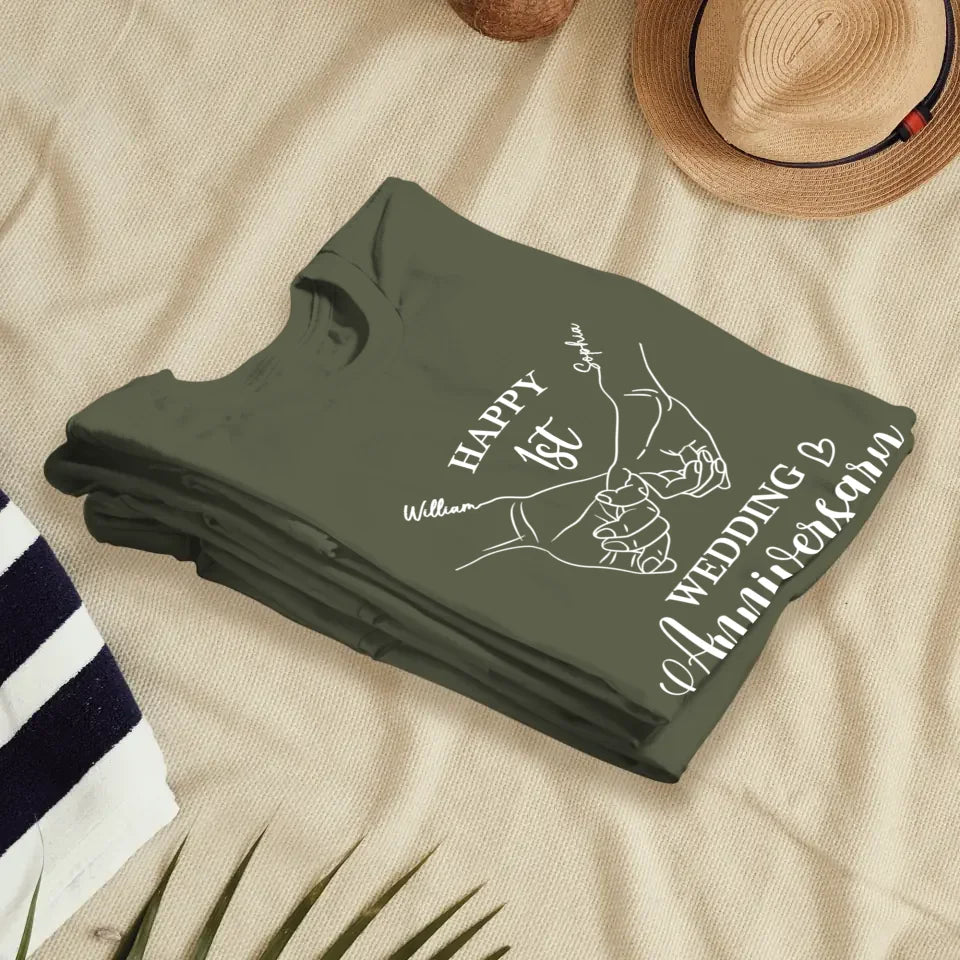 Happy Wedding Anniversary: Celebrating Endless Love - Personalized Gifts For Couples - Unisex T-Shirt