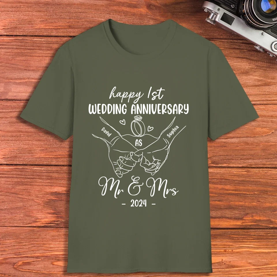 Wishing A Beautiful And Happy Wedding Anniversary - Personalized Gifts For Couples - Unisex T-Shirt