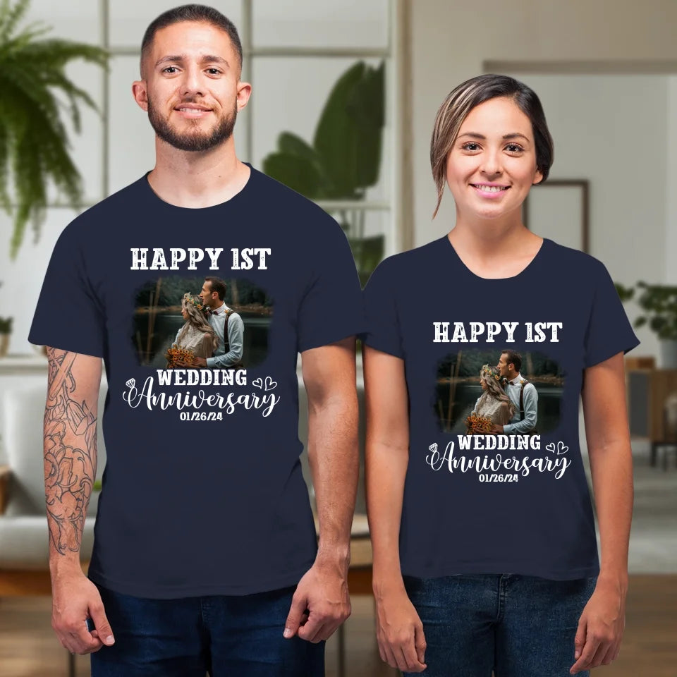 Happy Wedding Anniversary: Love That Grows Stronger - Personalized Gifts For Couples - Unisex T-Shirt