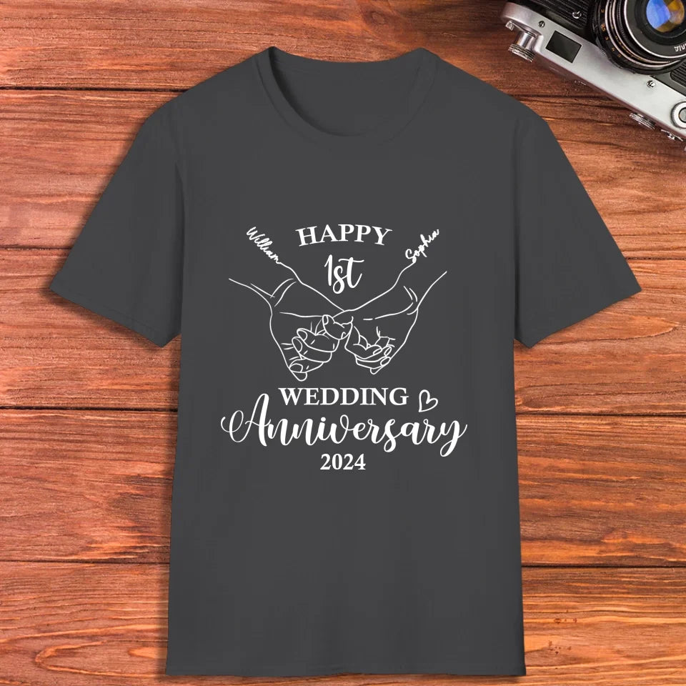 Happy Wedding Anniversary: Celebrating Endless Love - Personalized Gifts For Couples - Unisex T-Shirt