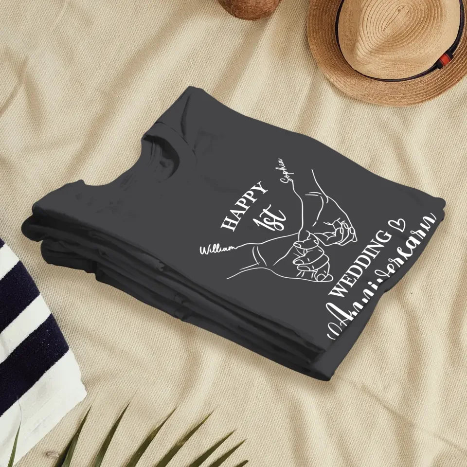 Happy Wedding Anniversary: Celebrating Endless Love - Personalized Gifts For Couples - Unisex T-Shirt