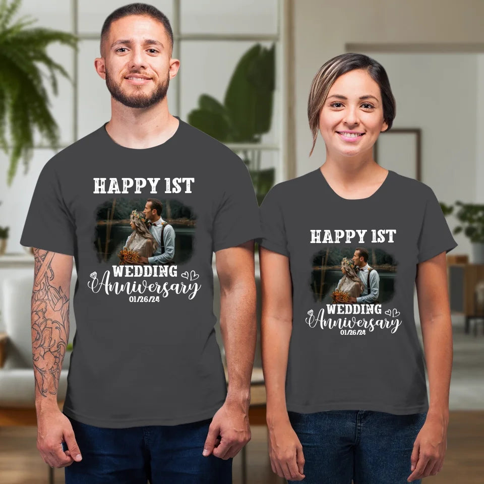 Happy Wedding Anniversary: Love That Grows Stronger - Personalized Gifts For Couples - Unisex T-Shirt