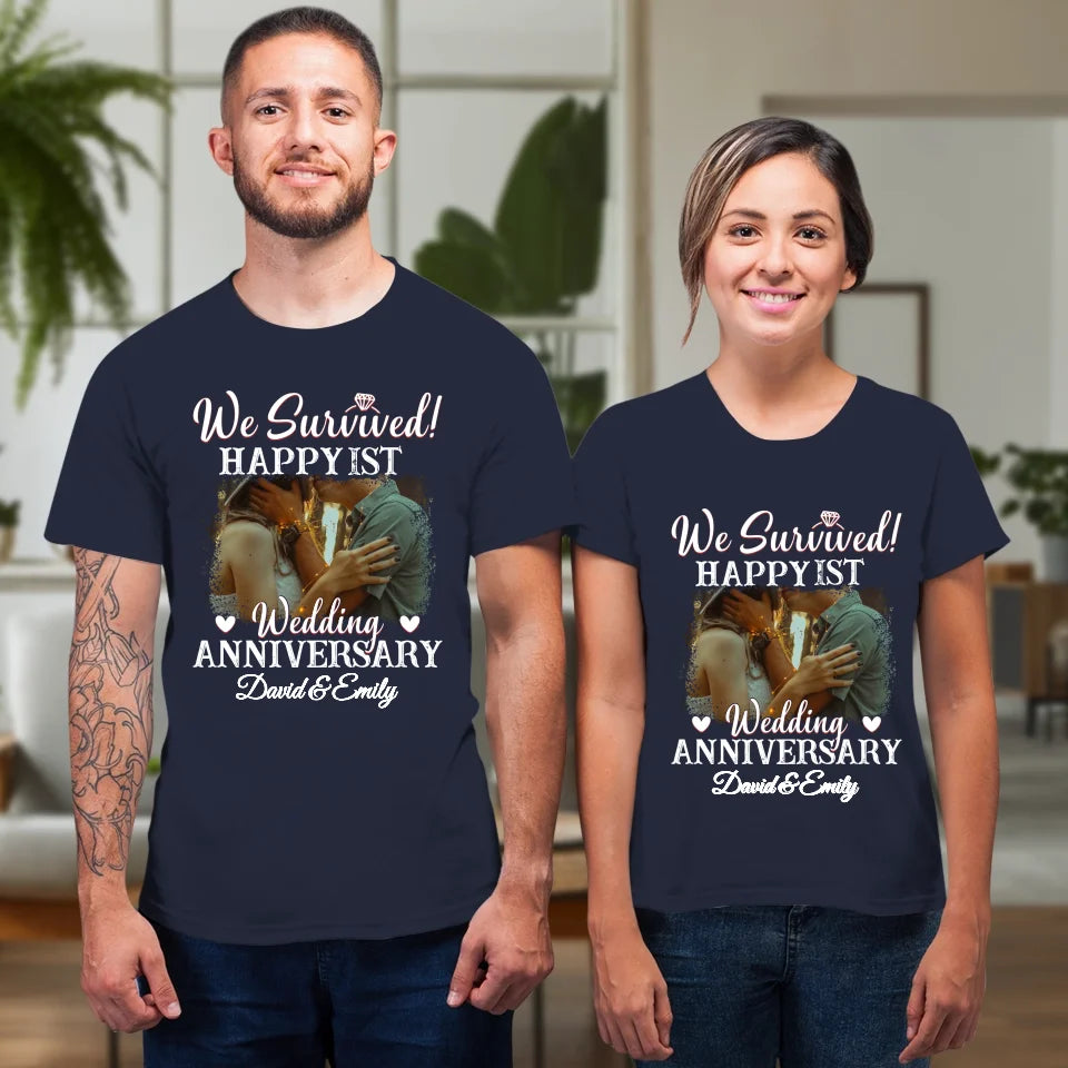 Happy Wedding Anniversary: Forever And Always Yours - Personalized Gifts For Couples - Unisex T-Shirt