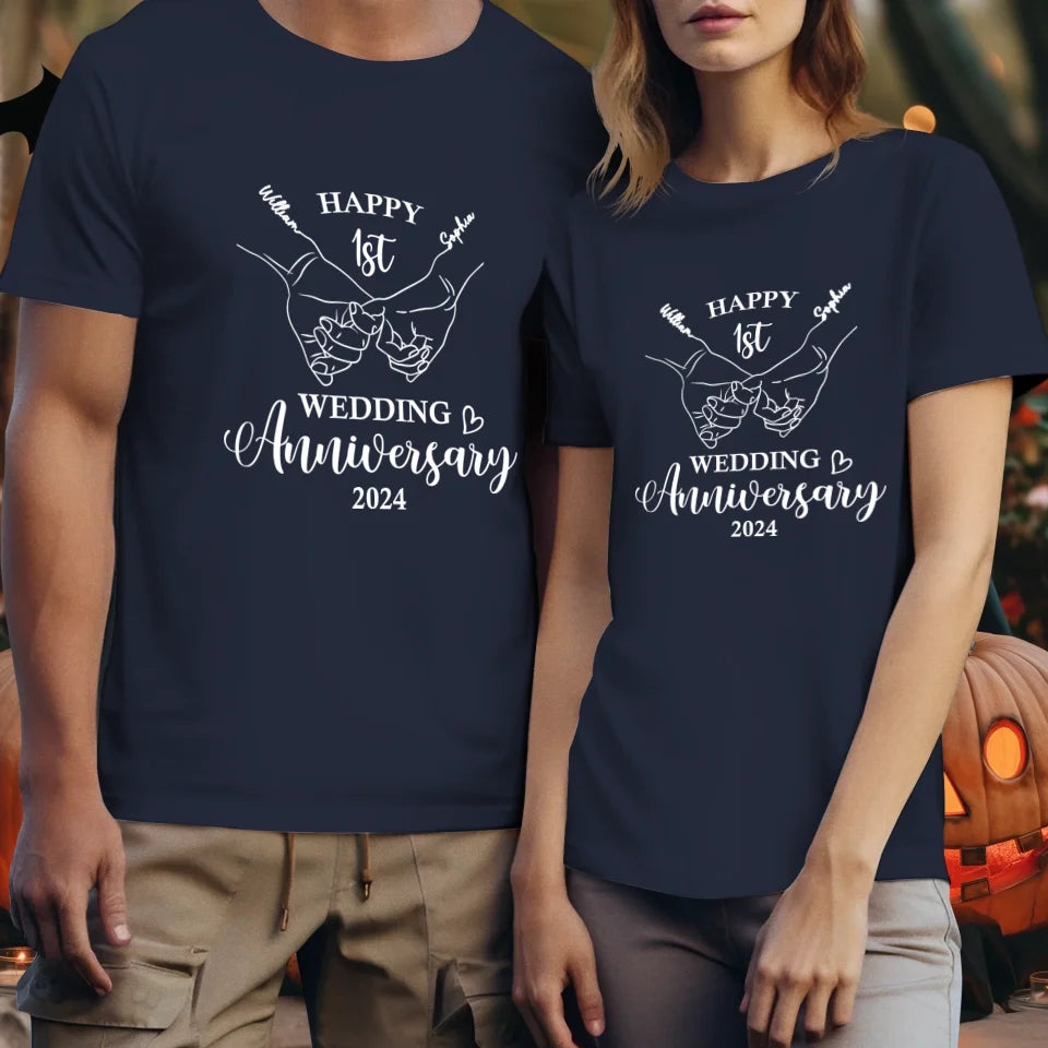 Happy Wedding Anniversary: Celebrating Endless Love - Personalized Gifts For Couples - Unisex T-Shirt