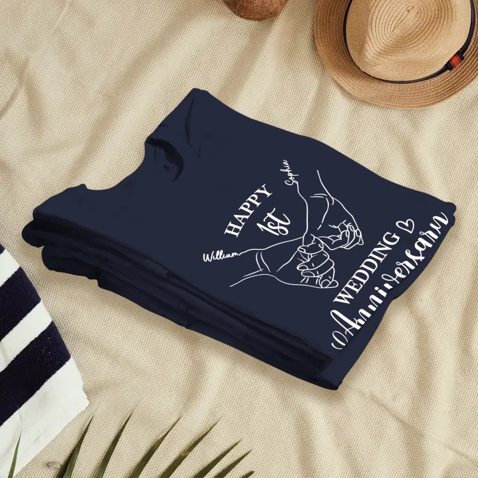 Happy Wedding Anniversary: Celebrating Endless Love - Personalized Gifts For Couples - Unisex T-Shirt