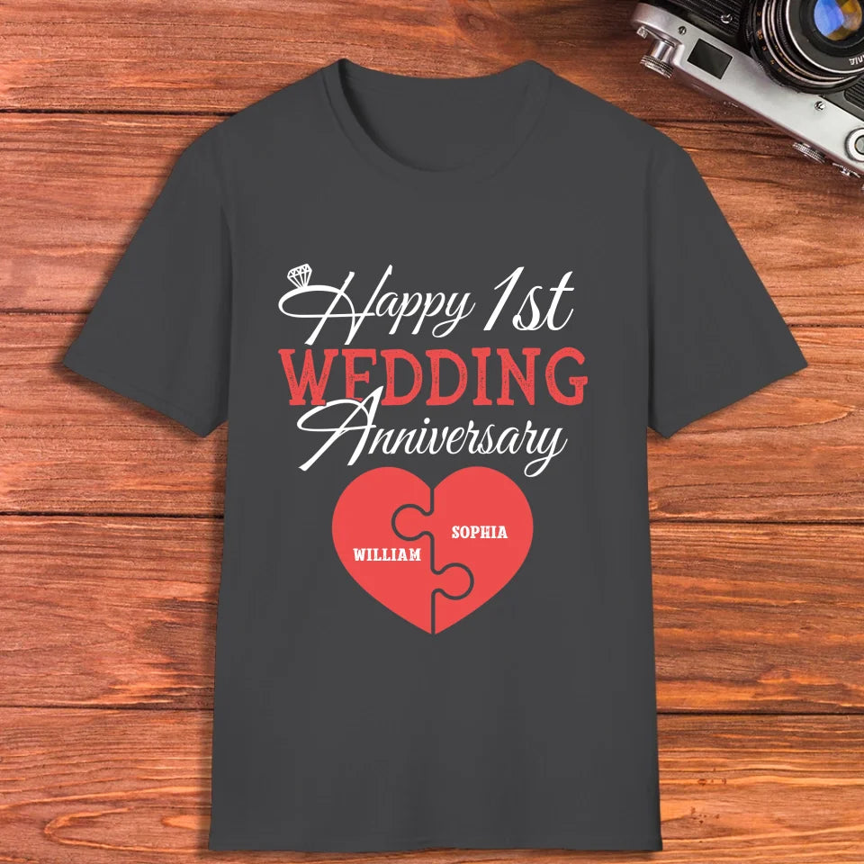 Wishing You A Happy Wedding Anniversary Full Of Joy - Personalized Gifts For Couples - Unisex T-Shirt