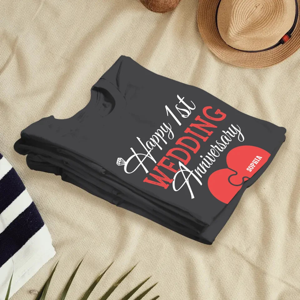 Wishing You A Happy Wedding Anniversary Full Of Joy - Personalized Gifts For Couples - Unisex T-Shirt