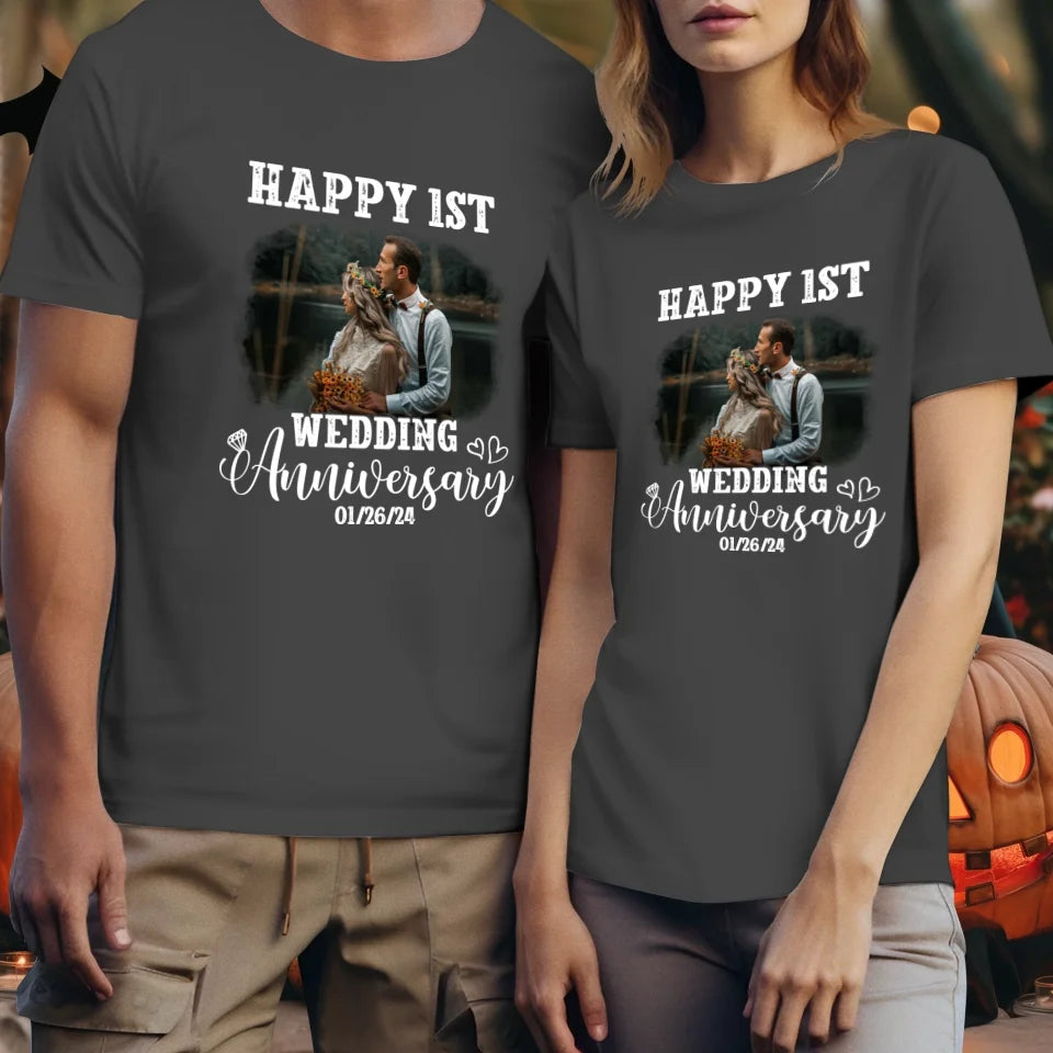 Happy Wedding Anniversary: Love That Grows Stronger - Personalized Gifts For Couples - Unisex T-Shirt