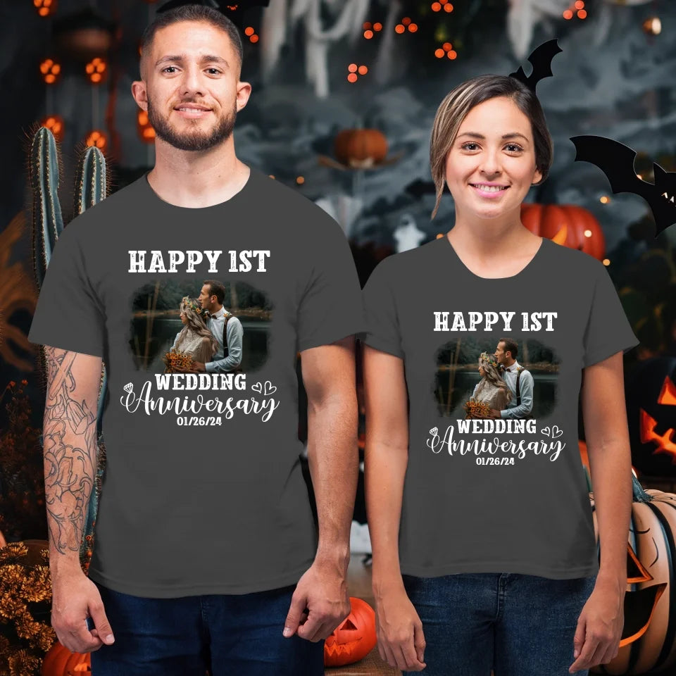 Happy Wedding Anniversary: Love That Grows Stronger - Personalized Gifts For Couples - Unisex T-Shirt