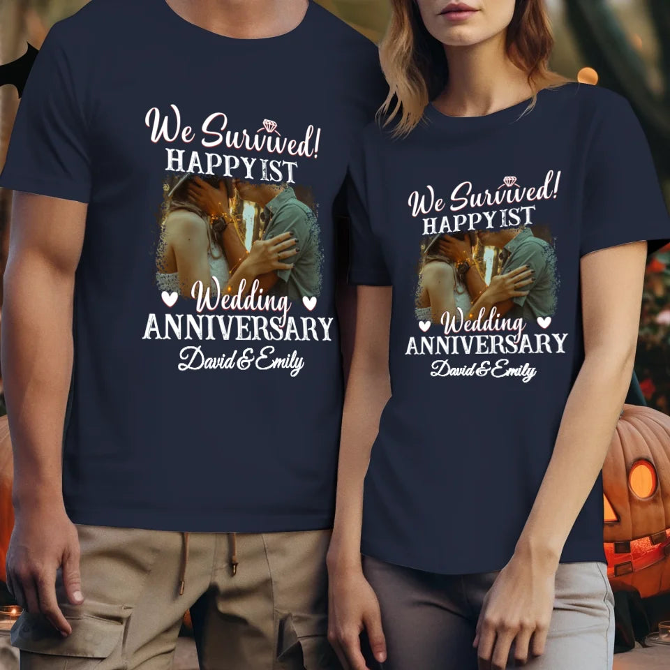 Happy Wedding Anniversary: Forever And Always Yours - Personalized Gifts For Couples - Unisex T-Shirt