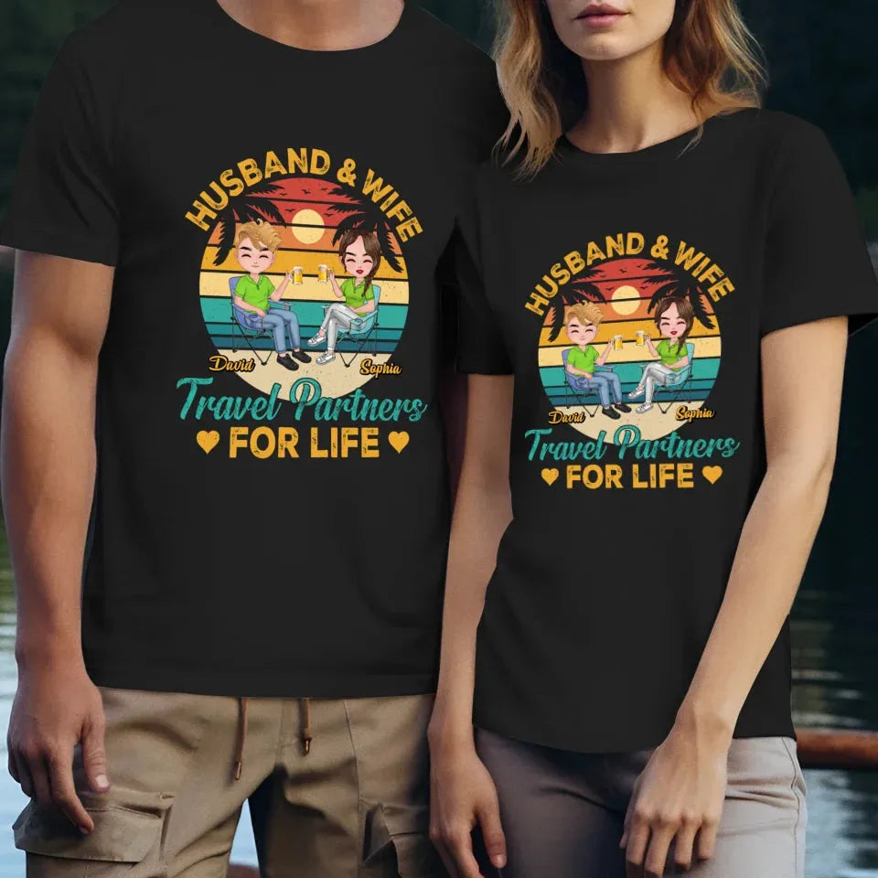 Forever Together: A Husband And Wife's Travel Agency - Personalized Gifts For Couples - Unisex T-Shirt