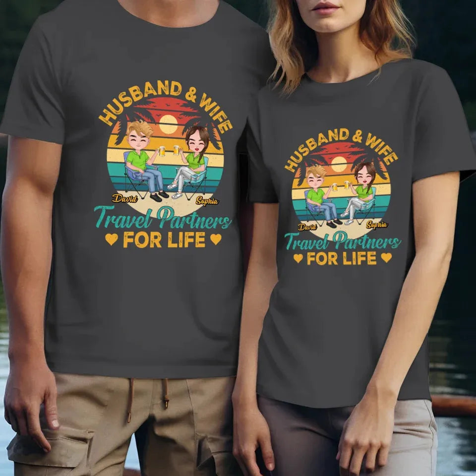 Forever Together: A Husband And Wife's Travel Agency - Personalized Gifts For Couples - Unisex T-Shirt