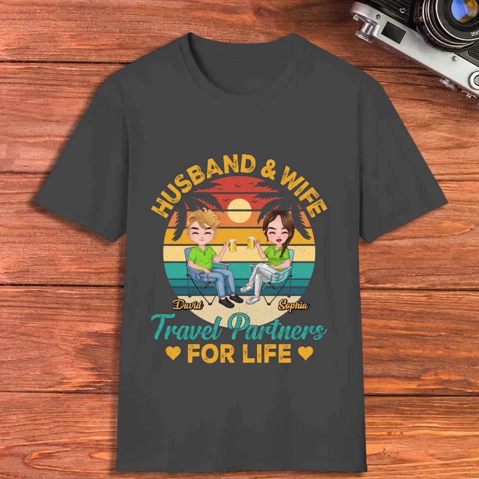 Forever Together: A Husband And Wife's Travel Agency - Personalized Gifts For Couples - Unisex T-Shirt