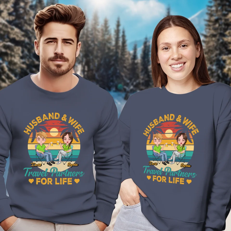 Forever Together: A Husband And Wife's Travel Agency - Personalized Gifts For Couples - Unisex Sweater