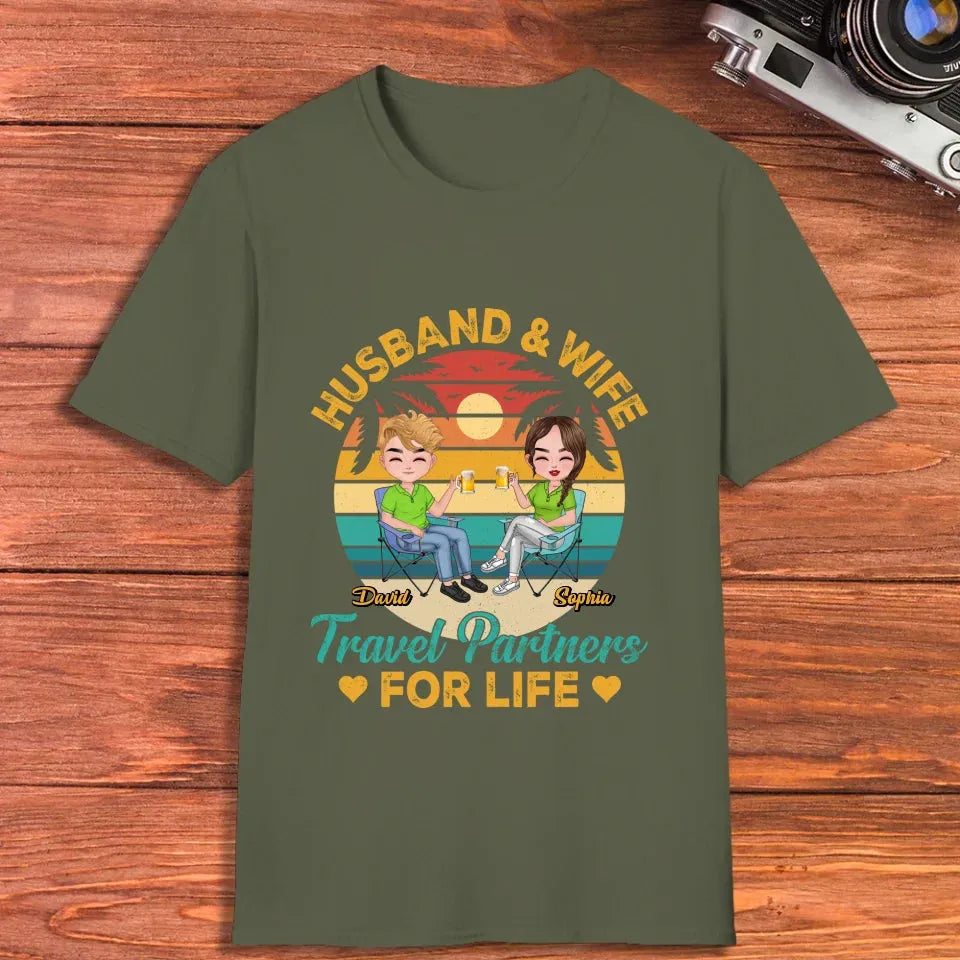 Forever Together: A Husband And Wife's Travel Agency - Personalized Gifts For Couples - Unisex T-Shirt