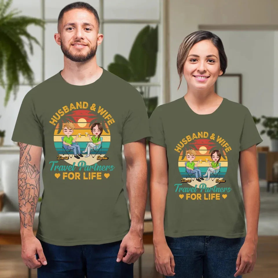 Forever Together: A Husband And Wife's Travel Agency - Personalized Gifts For Couples - Unisex T-Shirt