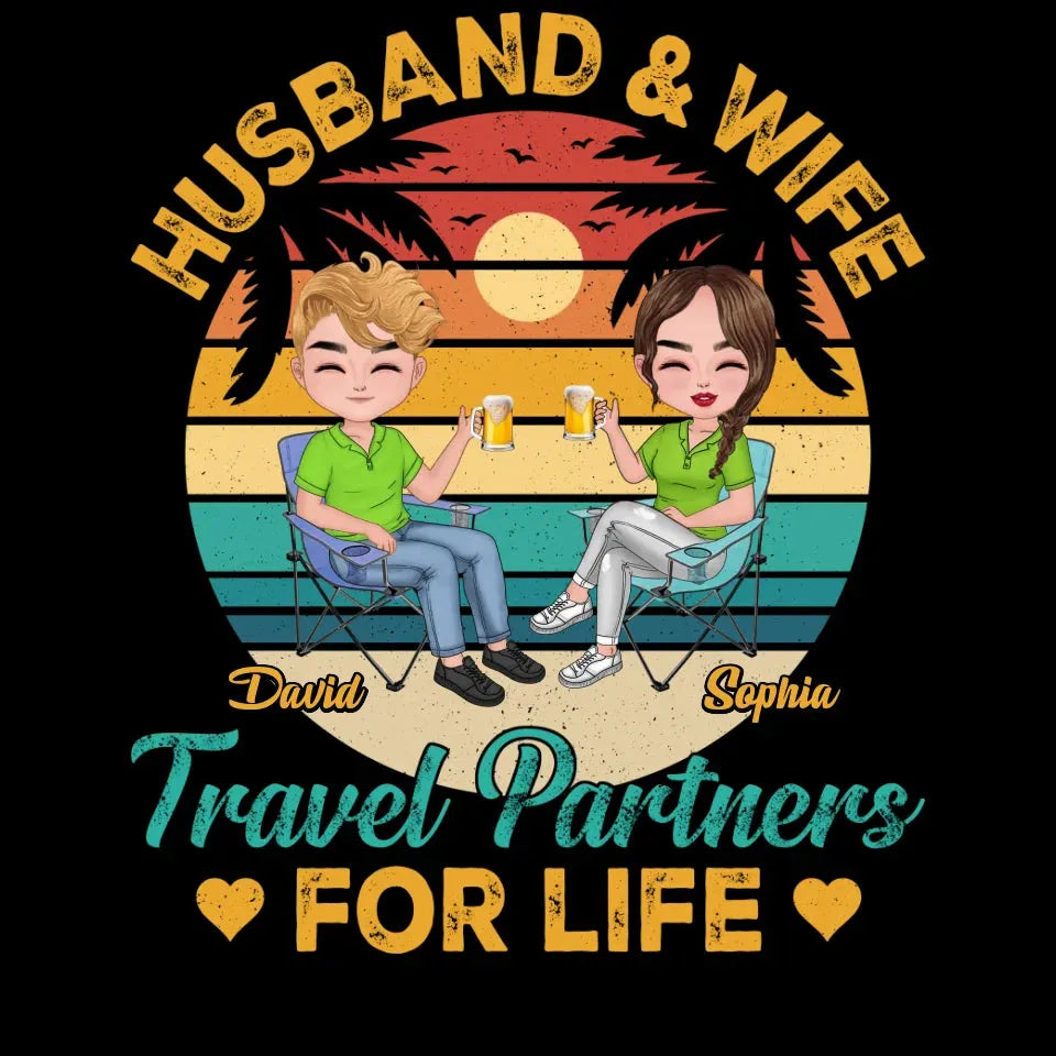 Forever Together: A Husband And Wife's Travel Agency - Personalized Gifts For Couples - Unisex T-Shirt