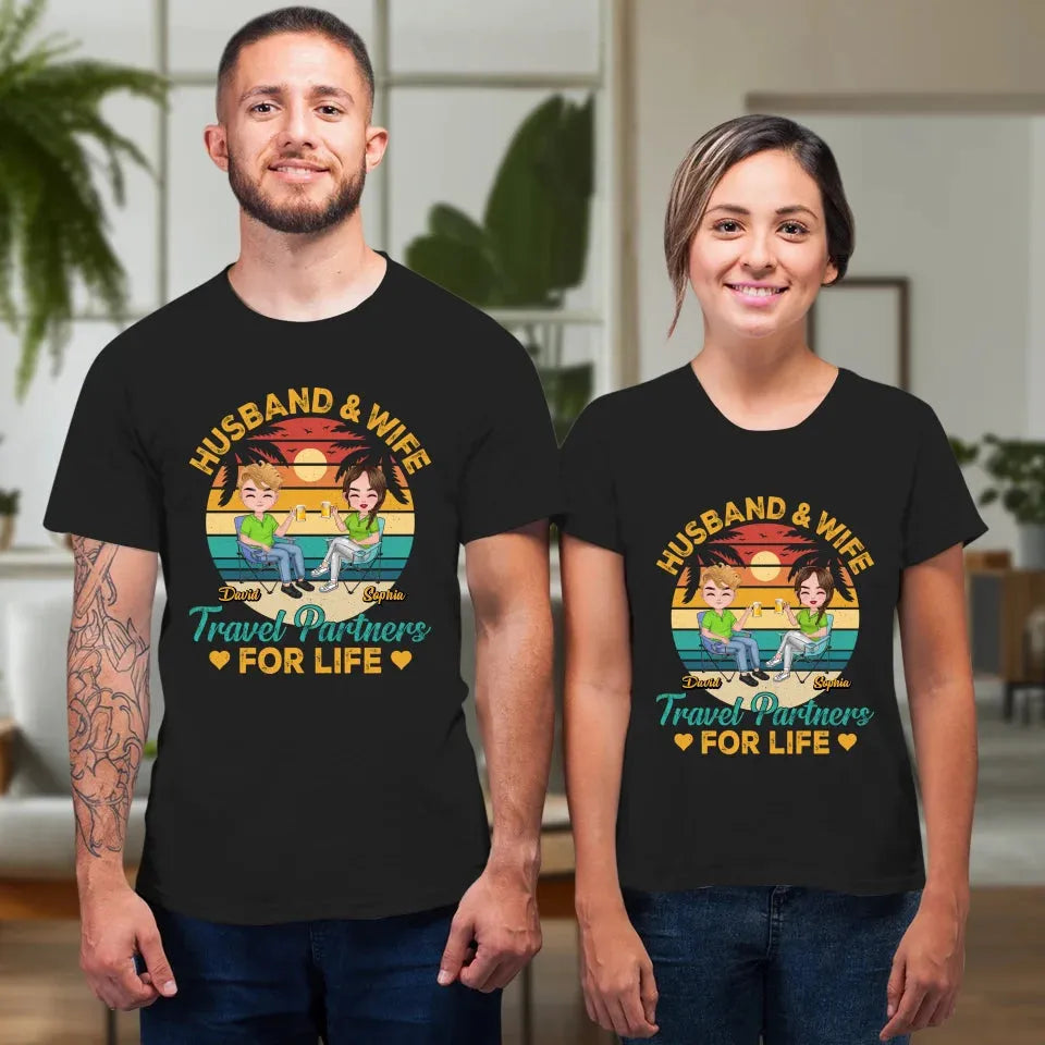 Forever Together: A Husband And Wife's Travel Agency - Personalized Gifts For Couples - Unisex T-Shirt