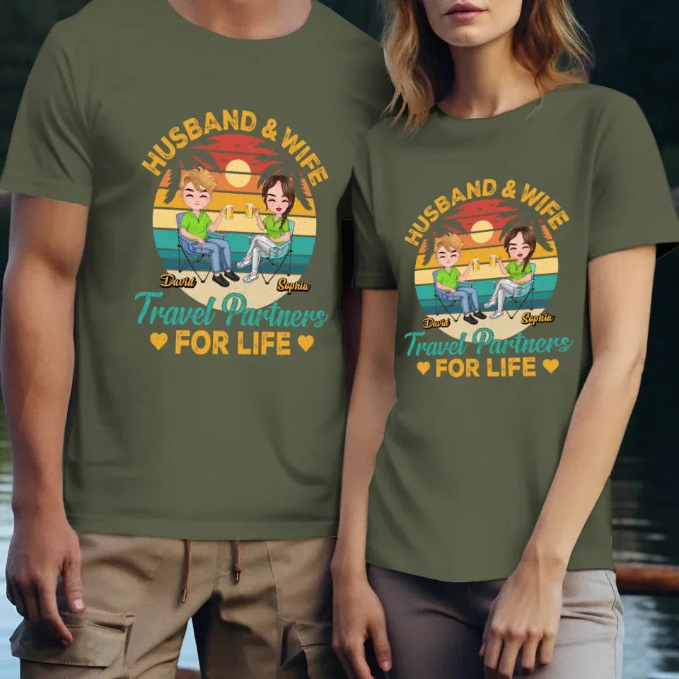 Forever Together: A Husband And Wife's Travel Agency - Personalized Gifts For Couples - Unisex T-Shirt