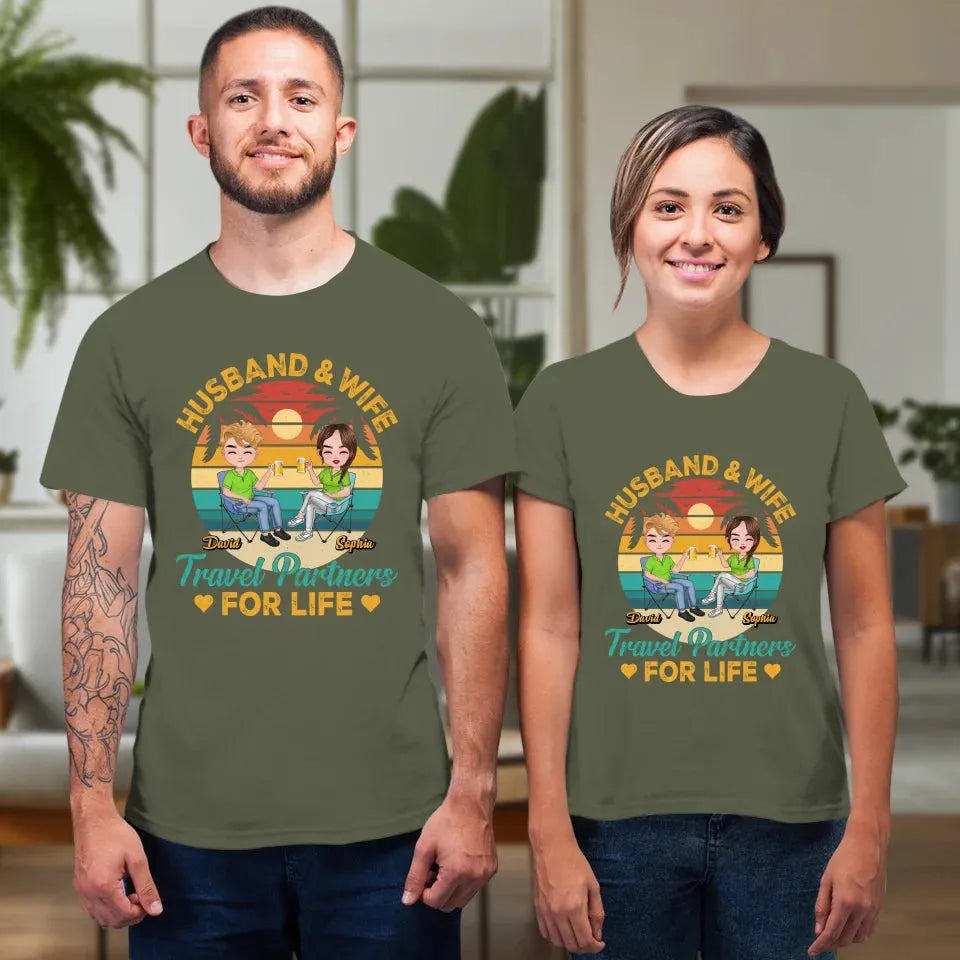 Forever Together: A Husband And Wife's Travel Agency - Personalized Gifts For Couples - Unisex T-Shirt