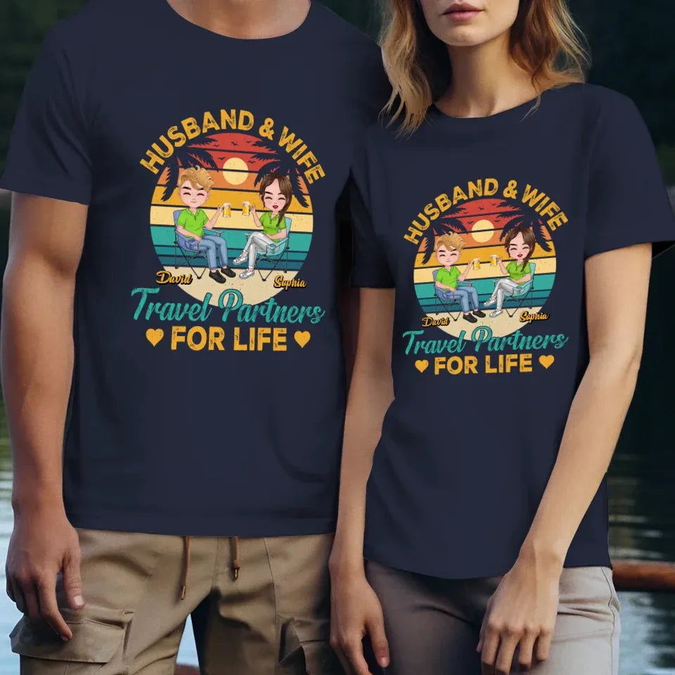 Forever Together: A Husband And Wife's Travel Agency - Personalized Gifts For Couples - Unisex T-Shirt