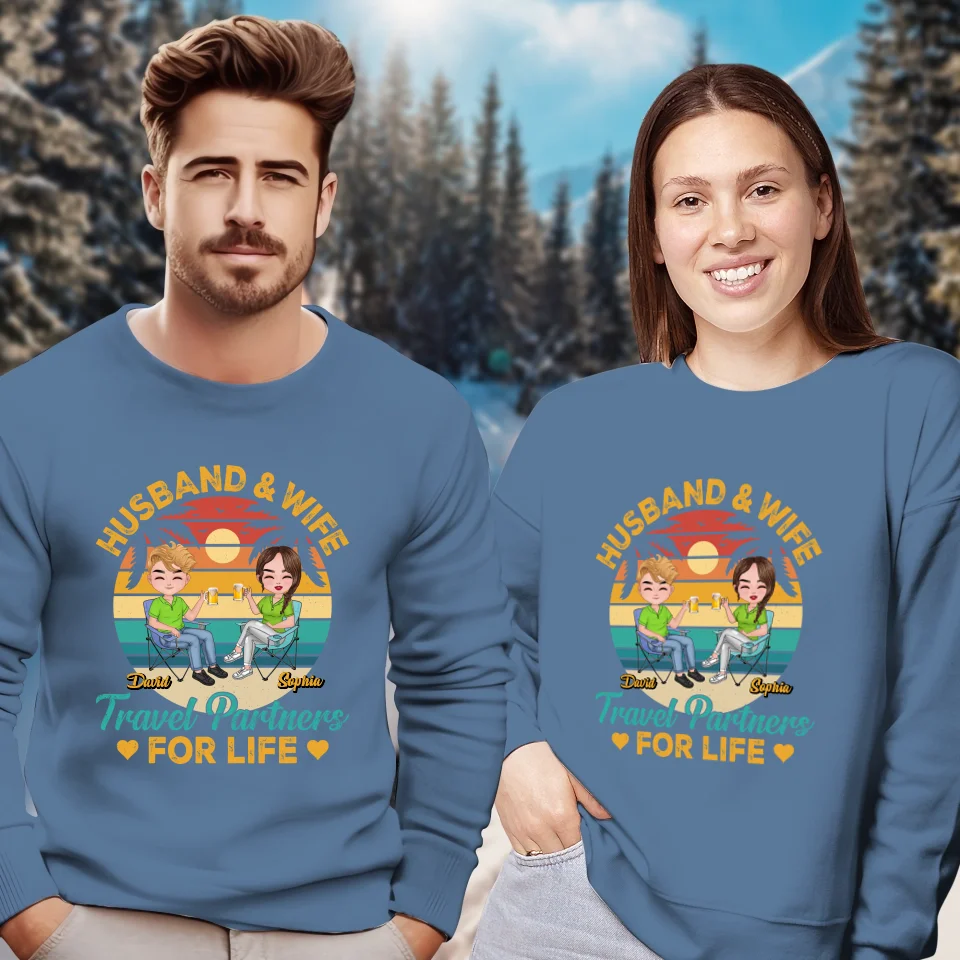 Forever Together: A Husband And Wife's Travel Agency - Personalized Gifts For Couples - Unisex Sweater