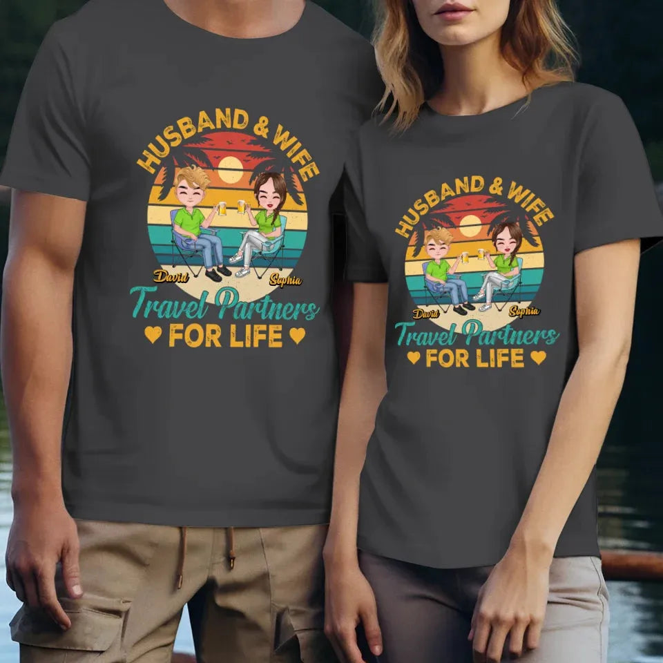 Forever Together: A Husband And Wife's Travel Agency - Personalized Gifts For Couples - Unisex T-Shirt