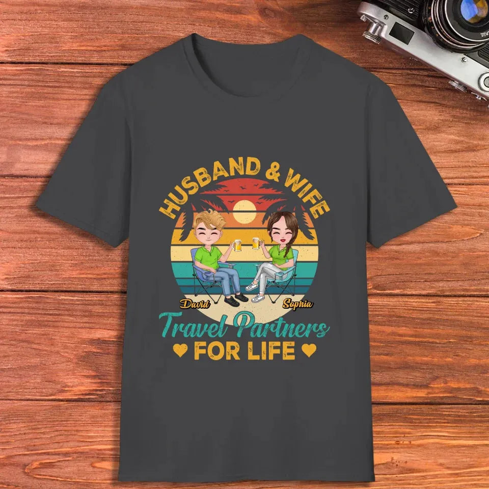 Forever Together: A Husband And Wife's Travel Agency - Personalized Gifts For Couples - Unisex T-Shirt