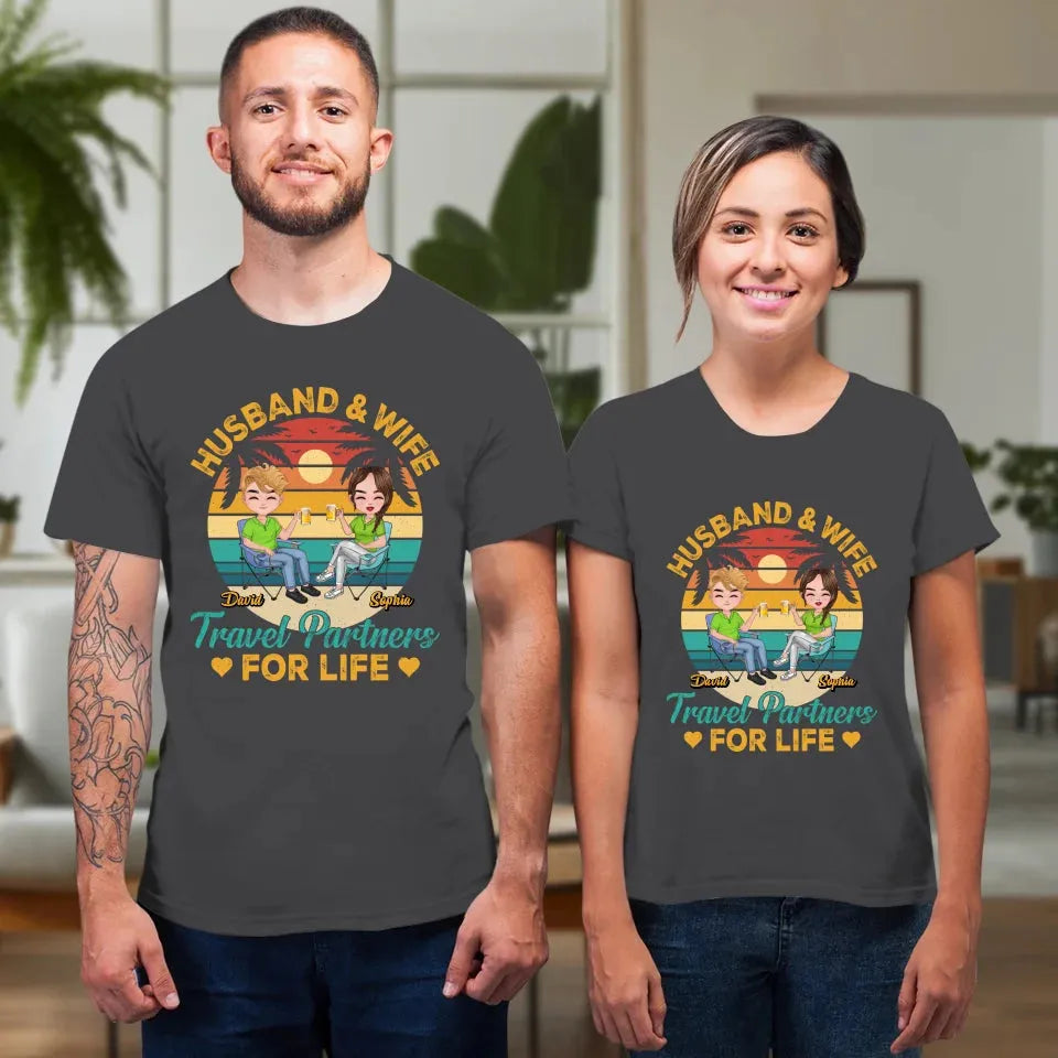 Forever Together: A Husband And Wife's Travel Agency - Personalized Gifts For Couples - Unisex T-Shirt