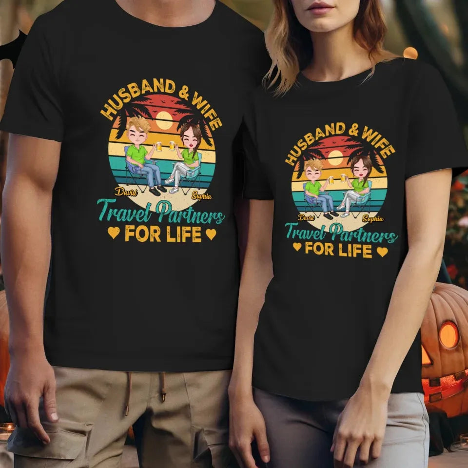 Forever Together: A Husband And Wife's Travel Agency - Personalized Gifts For Couples - Unisex T-Shirt