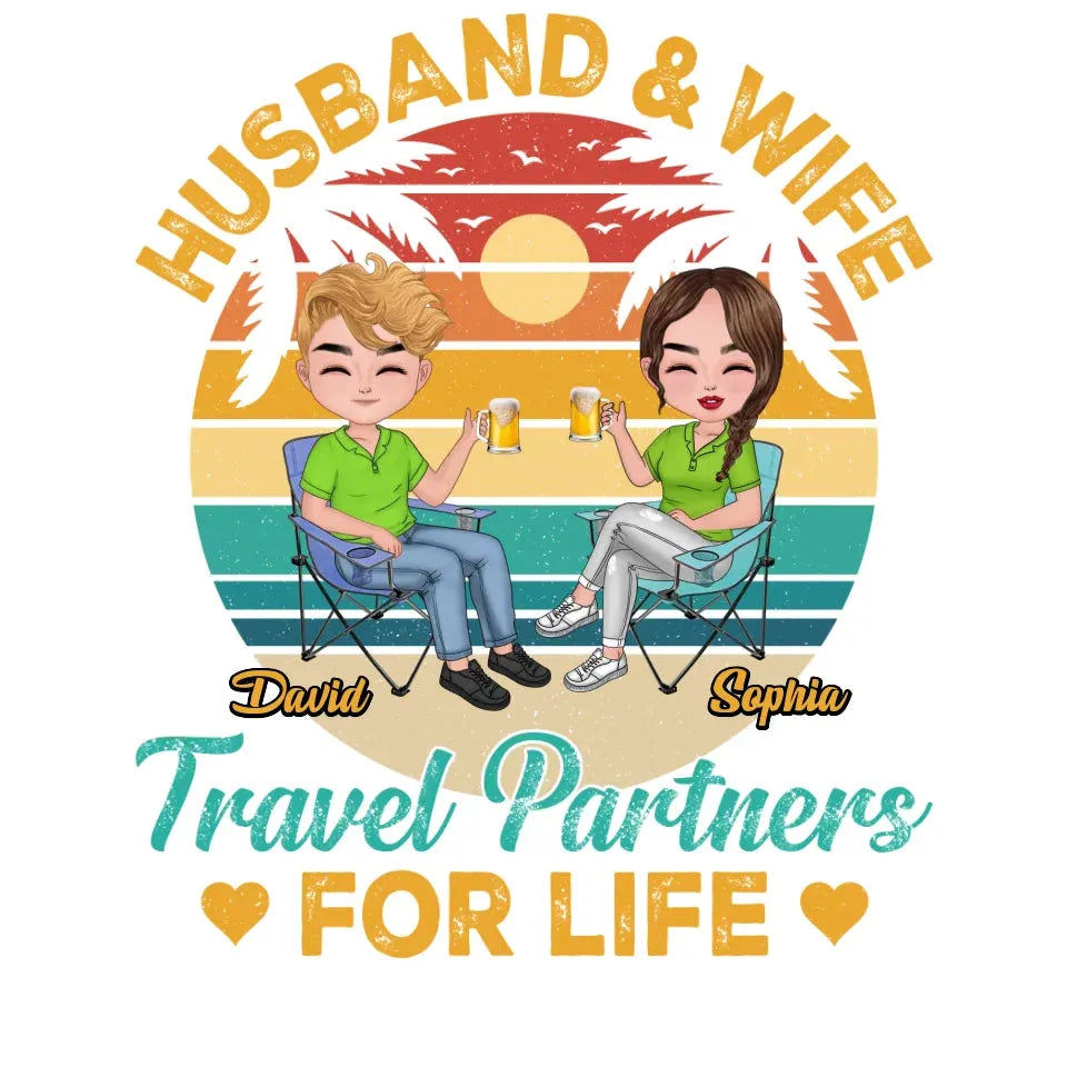 Forever Together: A Husband And Wife's Travel Agency - Personalized Gifts For Couples - Unisex T-Shirt