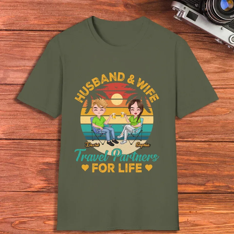 Forever Together: A Husband And Wife's Travel Agency - Personalized Gifts For Couples - Unisex T-Shirt