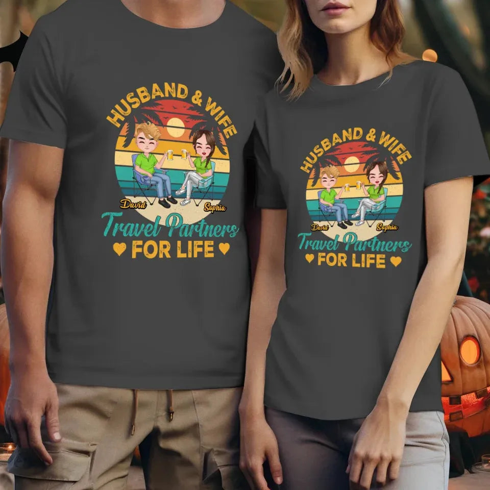 Forever Together: A Husband And Wife's Travel Agency - Personalized Gifts For Couples - Unisex T-Shirt