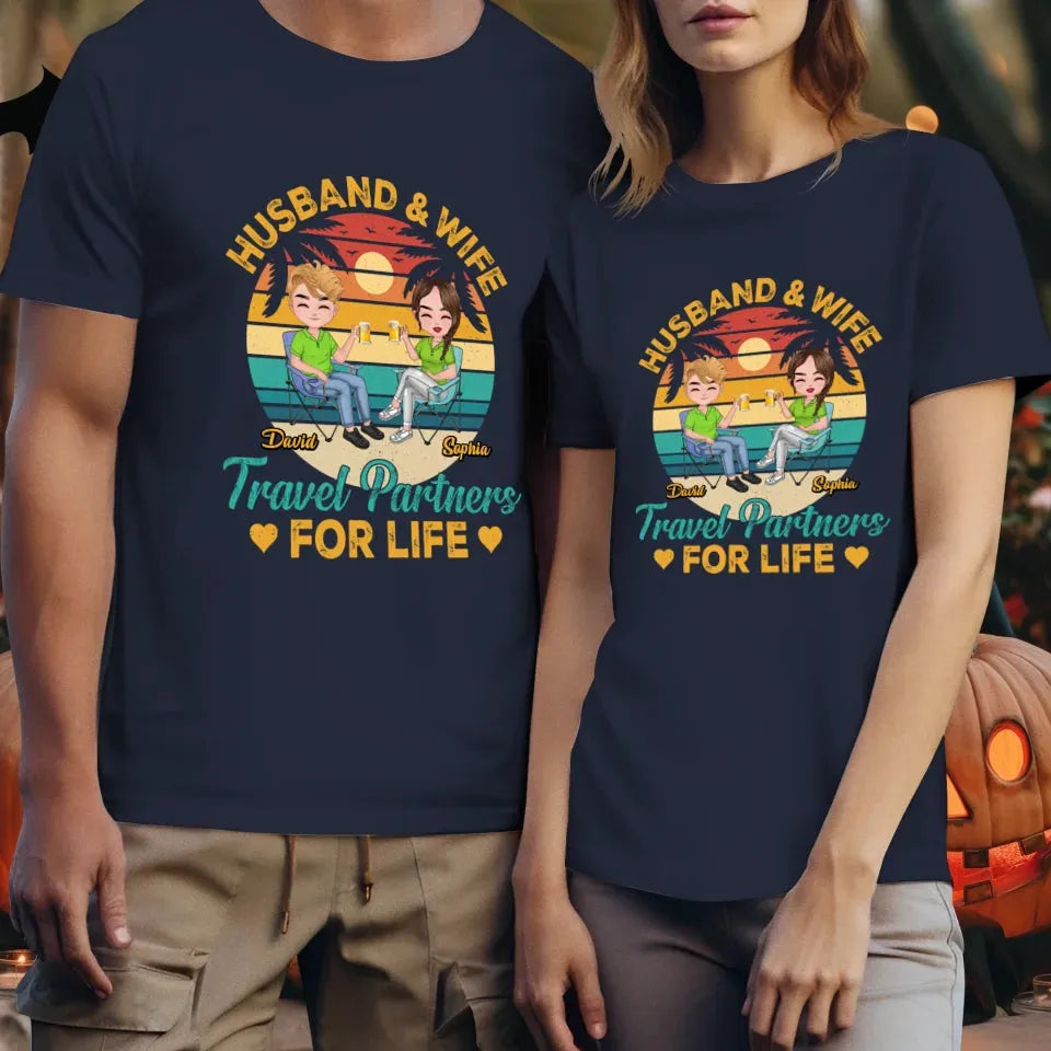 Forever Together: A Husband And Wife's Travel Agency - Personalized Gifts For Couples - Unisex T-Shirt