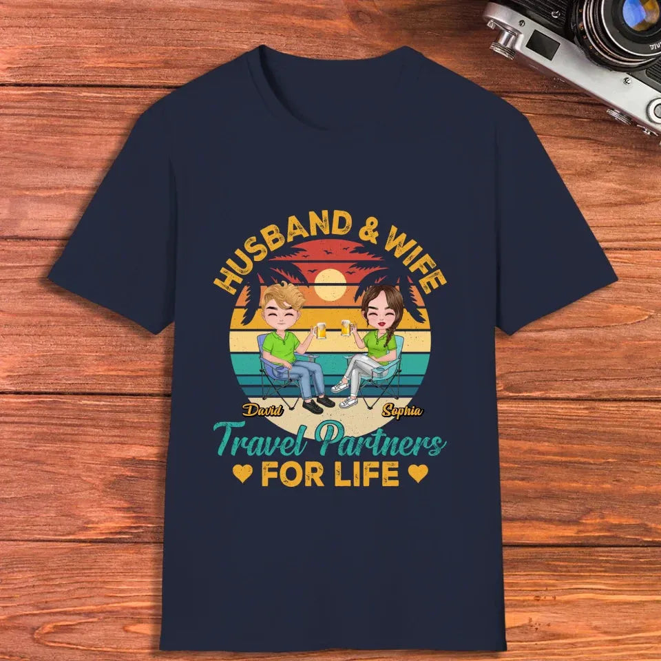 Forever Together: A Husband And Wife's Travel Agency - Personalized Gifts For Couples - Unisex T-Shirt